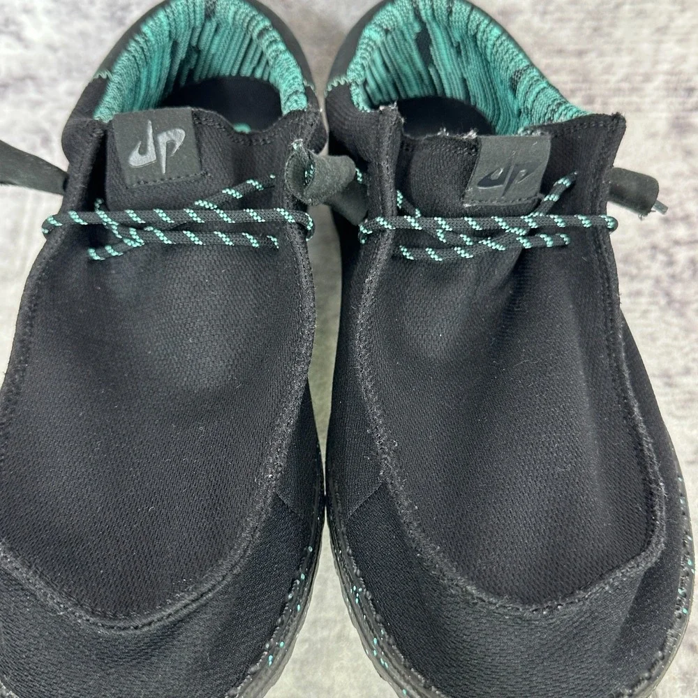 Hey Dude Dude Perfect x Wally Funk Men's 12 Teal Black‎ Slip-On Shoes 42886-3WT